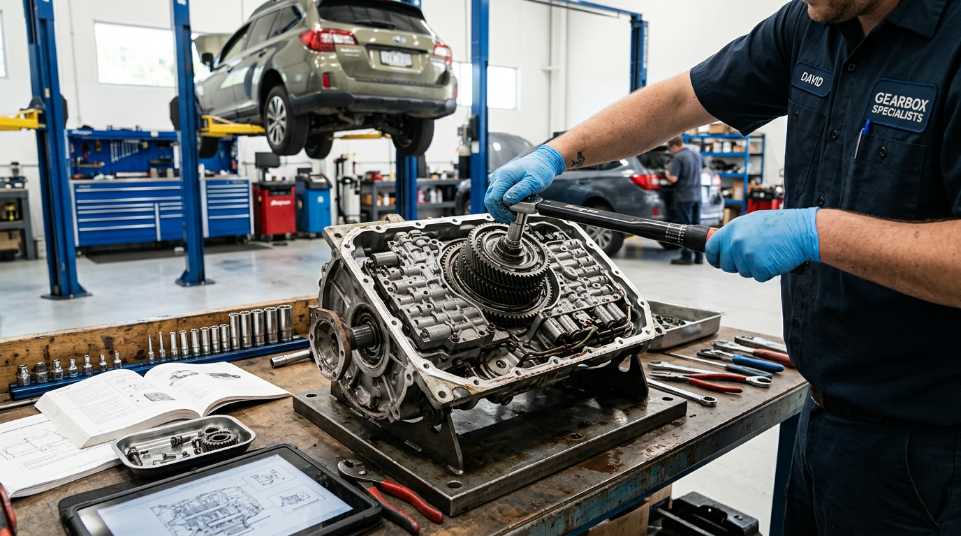 Getriebe Reparatur in der Werkstatt